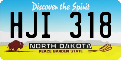 ND license plate HJI318
