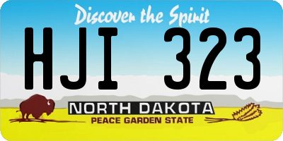 ND license plate HJI323