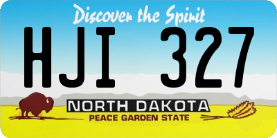 ND license plate HJI327
