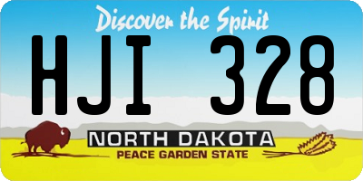 ND license plate HJI328