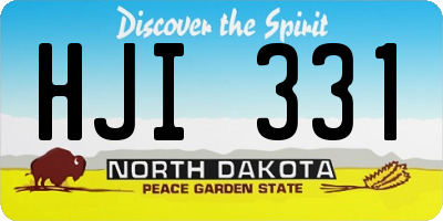 ND license plate HJI331