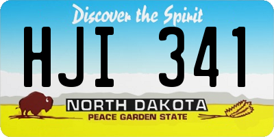ND license plate HJI341