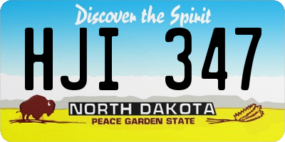 ND license plate HJI347