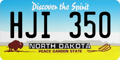 ND license plate HJI350