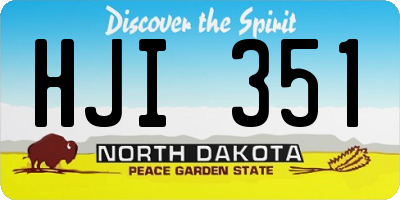 ND license plate HJI351