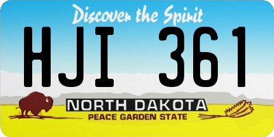 ND license plate HJI361