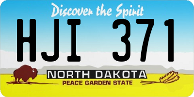 ND license plate HJI371