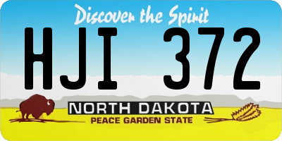 ND license plate HJI372