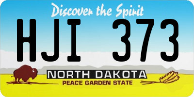 ND license plate HJI373