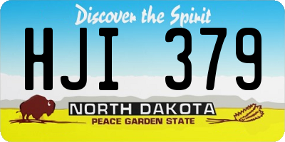 ND license plate HJI379