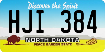 ND license plate HJI384