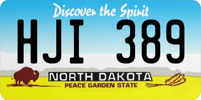ND license plate HJI389