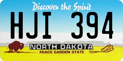 ND license plate HJI394