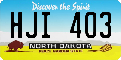 ND license plate HJI403