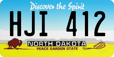 ND license plate HJI412