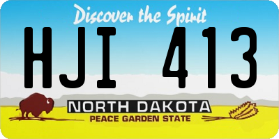 ND license plate HJI413
