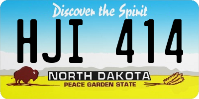 ND license plate HJI414