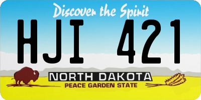 ND license plate HJI421