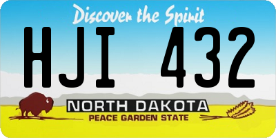 ND license plate HJI432