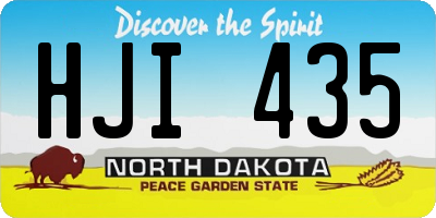 ND license plate HJI435