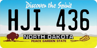 ND license plate HJI436