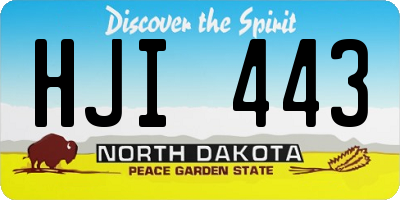 ND license plate HJI443
