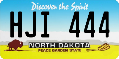 ND license plate HJI444