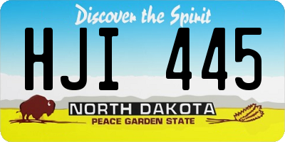 ND license plate HJI445