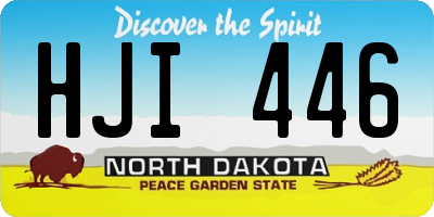 ND license plate HJI446