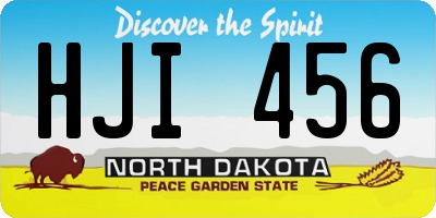 ND license plate HJI456