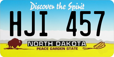ND license plate HJI457