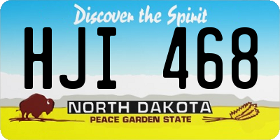 ND license plate HJI468