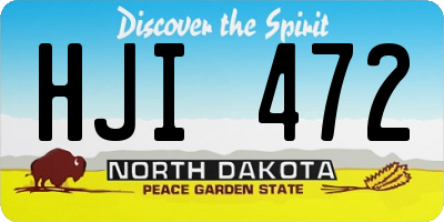 ND license plate HJI472