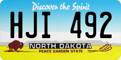 ND license plate HJI492