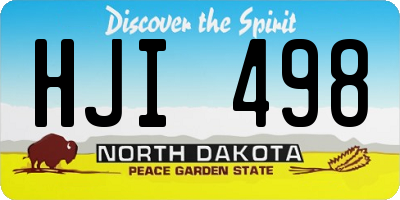 ND license plate HJI498