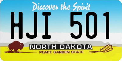 ND license plate HJI501