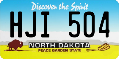 ND license plate HJI504
