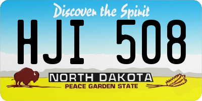 ND license plate HJI508
