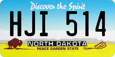 ND license plate HJI514