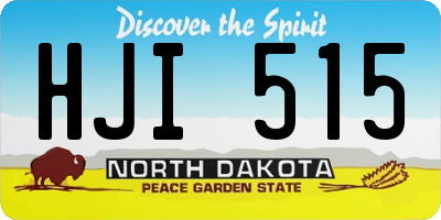 ND license plate HJI515