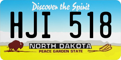 ND license plate HJI518