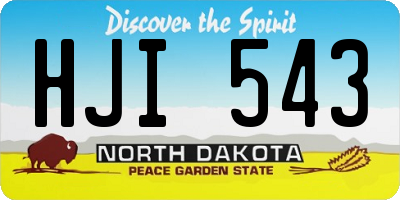ND license plate HJI543