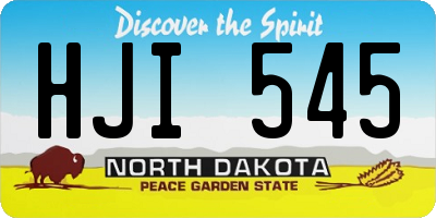 ND license plate HJI545