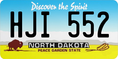 ND license plate HJI552