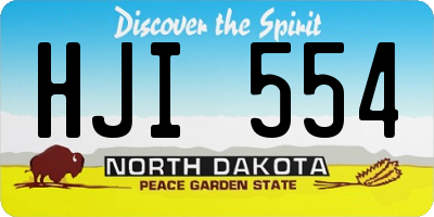ND license plate HJI554