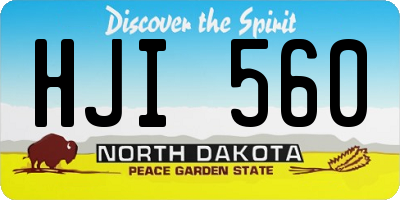 ND license plate HJI560