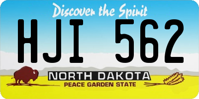 ND license plate HJI562