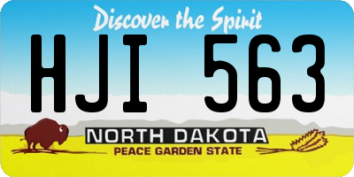 ND license plate HJI563