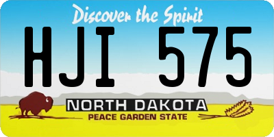 ND license plate HJI575