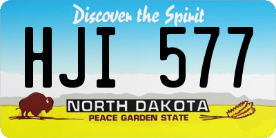 ND license plate HJI577
